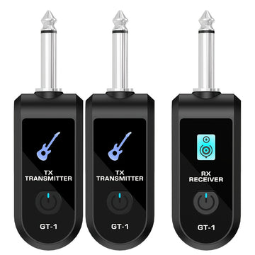 Receptor inalámbrico de guitarra eléctrica, sistema inalámbrico de guitarra recargable, pickup electrónico, sonido universal, accesorio musical para instrumentos musicales, adecuado para bajo eléctrico, violín, teclado y transmisor y receptor de instrume