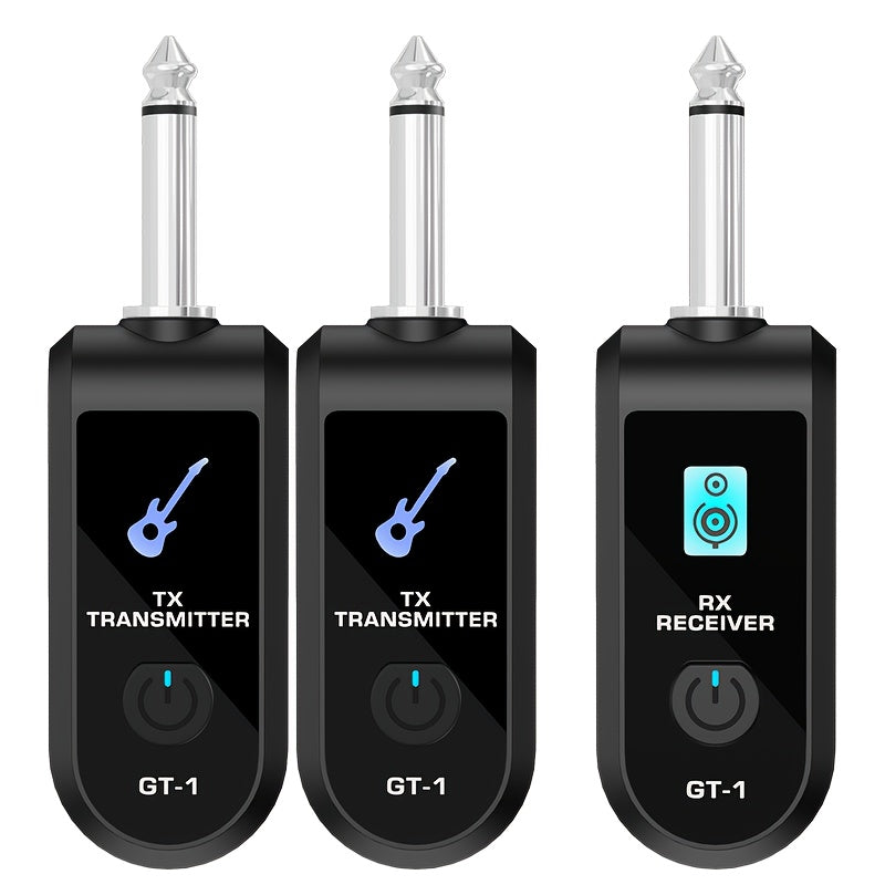 Receptor inalámbrico de guitarra eléctrica, sistema inalámbrico de guitarra recargable, pickup electrónico, sonido universal, accesorio musical para instrumentos musicales, adecuado para bajo eléctrico, violín, teclado y transmisor y receptor de instrume