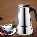 1pc Cafetera Moka de Acero Inoxidable, 2/4/6/9 Tazas de Espresso, Filtro Italiano para Estufa, Latte Mocha Moka de Metal para Baristas, No Necesita Electricidad, Cafetera de Espresso Portátil