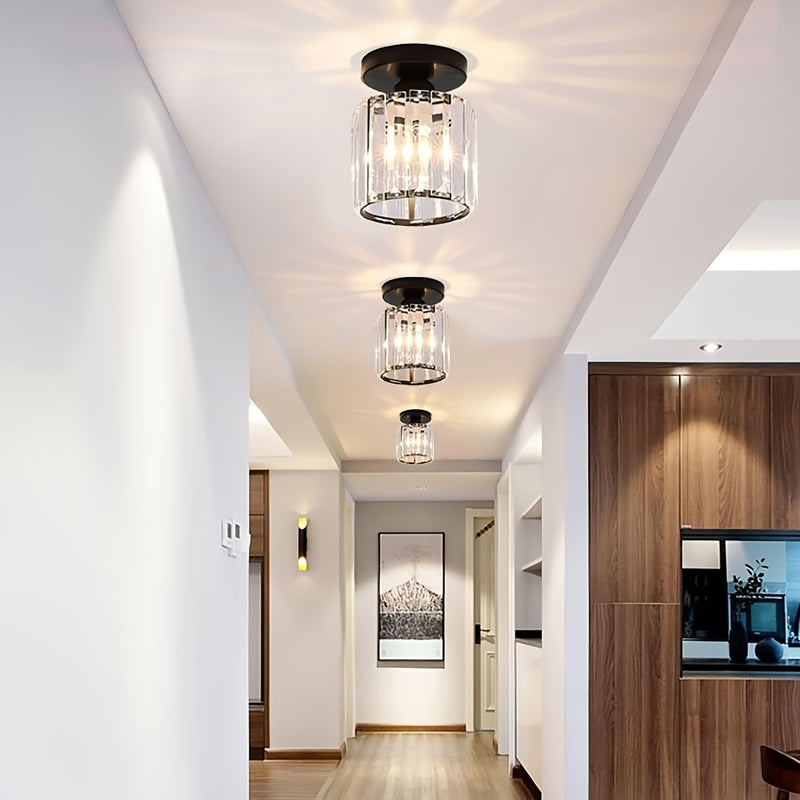 1 pieza/2 piezas, luces de techo redondas para balcones E27, luces de techo, lámparas de techo, iluminación de pasillos, iluminación de entradas, luces minimalistas con personalidad creativa, lámparas de arte de hierro (bombilla no incluida)