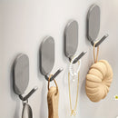5 ganchos adhesivos resistentes, sin necesidad de taladrar, soporte fuerte para toallas, ropa y accesorios, montaje en pared sin daños, material ABS duradero, ideal para baños y tocadores, organizadores de baño | Accesorio moderno para el hogar | Ganchos