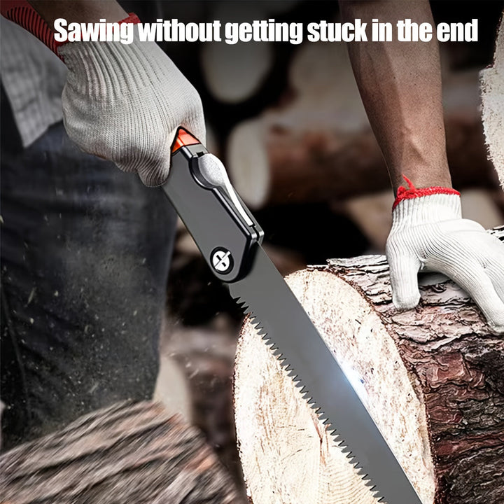 Sierra Plegable Multifuncional: Una Sierra Manual Rápida para Madera, Bambú, Tubos de Plástico, Podar Árboles Frutales, Reparaciones del Hogar, Carpintería y Corte de Metales