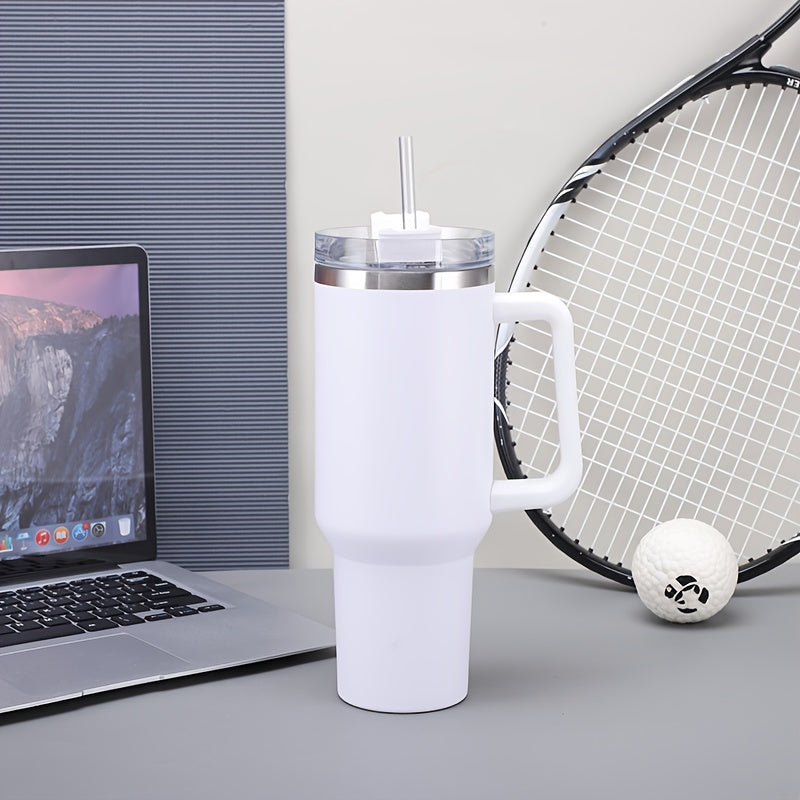 Botella de Agua Aislada de Acero Inoxidable con Pajita y Asa - Gran Capacidad, Taza Deportiva a Prueba de Fugas para Fitness, Viajes y Oficina - Regalo Perfecto para Vacaciones, Botella de Agua Deportiva