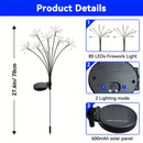 6 piezas de luces de sendero YAAFEN con energía solar, 480 LED, 2 modos de destello y estable, acero inoxidable, sombra de resina, ideal para jardín, sendero, patio, maceta de flores, camping, fiestas - Decoración perfecta para regalo de Navidad, ilumina