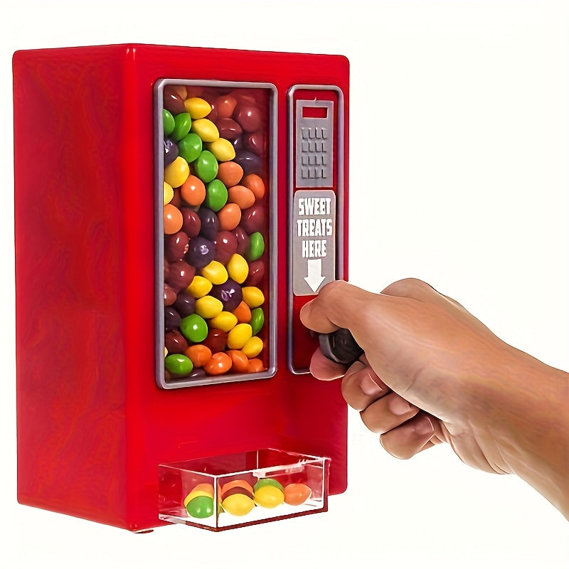Máquina expendedora de golosinas con chips de chocolate miniatura - un mostrador de encima de la mesa para almacenar golosinas, perfecto para mantener chicle, frijoles de jengibre y bocadillos, no requiere pilas - un accesorio de cocina ideal y un gran r