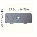Alfombrilla de captura de agua de grifo de silicona - Guarda escurridor de fregadero sin electricidad absorbente con drenaje, protector de mostrador de cocina impermeable y fácil de limpiar