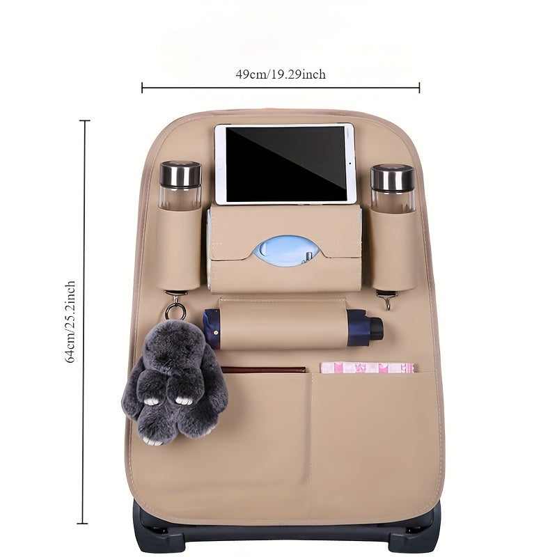 1/2piezas Bolsa de almacenamiento práctica para el respaldo del asiento del coche! Capacidad grande de varias capas. No es necesario instalar la bolsa colgante, artefacto de clasificación de accesorios para coche, muy adecuado para accesorios interiores