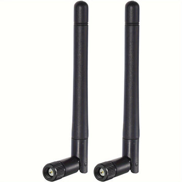 2 piezas de antenas MIMO de doble banda de 3dBi, conector macho SMA con pin, chapado en oro, para enrutador, tarjeta de red, adaptador USB, cámara IP de seguridad, videovigilancia y monitor