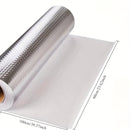 Adhesivos de aluminio impermeables y antiadherentes para cocina, cortables, autoadhesivos, papel tapiz con textura plateada, revestimiento resistente a aceites y calor, papel decorativo antideslizante para encimeras y gabinetes