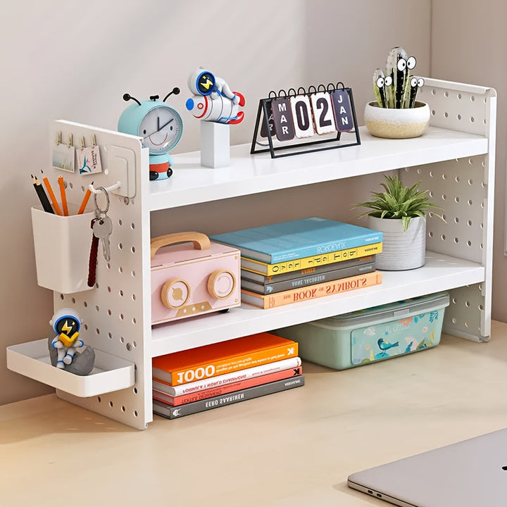 Juego de 8 Piezas de Estante Organizador Multifuncional con Ganchos Flexibles para Sala, Estudio y Cocina – Diseño Ajustable, Resistente y Duradero, Ideal para Herramientas, Utensilios, Accesorios y Decoración del Hogar