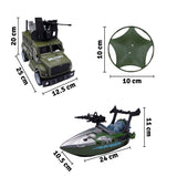 Set Militar Vehículos X6 Accesorios Juguete Niños HW-M3031