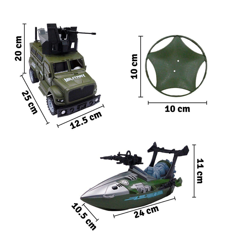 Set Militar Vehículos X6 Accesorios Juguete Niños HW-M3031