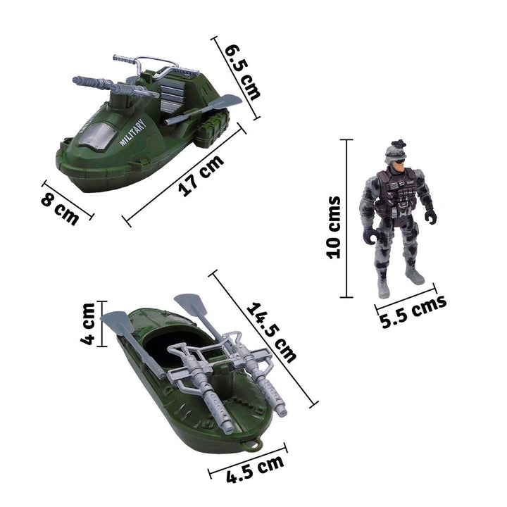 Set Militar Vehículos X6 Accesorios Juguete Niños HW-M3031