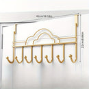 1pc Ganchos de hierro fundido contemporáneo para colgar sobre la puerta, Soportes de metal para toalla, albornoz, abrigo - Solución de almacenamiento para dormitorio en casa