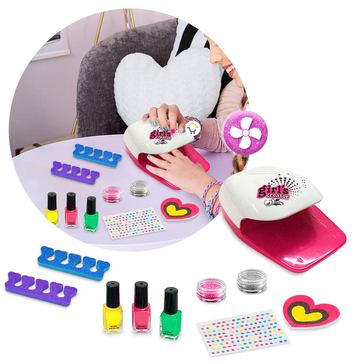 Kit Secadora de Uñas Juguete Spa Set Manicura Barniz MBK326