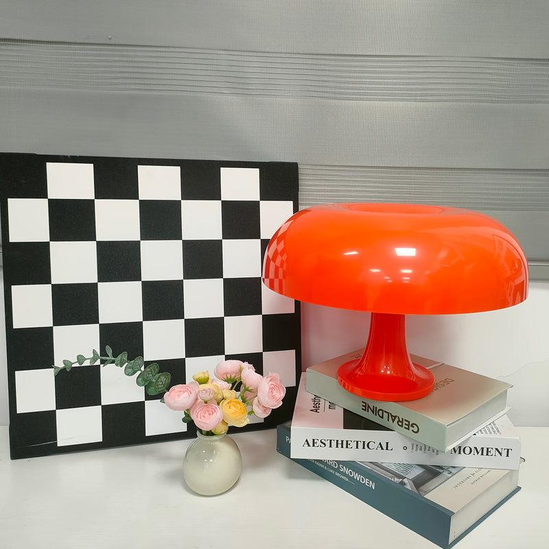 Lámpara de escritorio LED ajustable moderna con sombrilla de hongo - Alimentada por USB, control de botón, base de plástico, perfecta para dormitorio y oficina, lámpara de escritorio de oficina | Diseño juguetón | Sombrilla de lámpara de plástico