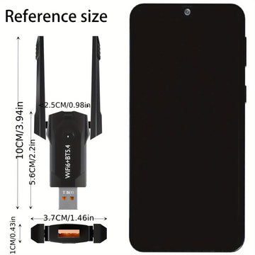 Adaptador sin varillas Mini para PC de Escritorio, Adaptador WiFi USB 900Mbps con Antena Dual Band de Alta Ganancia Integrada, Compatible con Windows 7/8/10/11 y Portátiles – ¡Activa tu Computadora en Segundos y Crea un Punto Acceso Móvil!