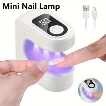 Linterna Portátil para Uñas con Temporizador Digital - Lámpara de Gel USB, Secado Rápido/LED, Compacta y Ligera con Batería de Litio, Ideal para Hogar, Salón o Viaje - Regalo Perfecto para Manicura/Pedicura (Blanco/), Accesorio Moderno de Belleza con Pan