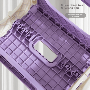 Silla plegable de plástico linda y pequeña, ideal para cambiar zapatos, asiento de sala de estar, reforzada, plegable, silla portátil, con fácil manejo para uso en interiores.