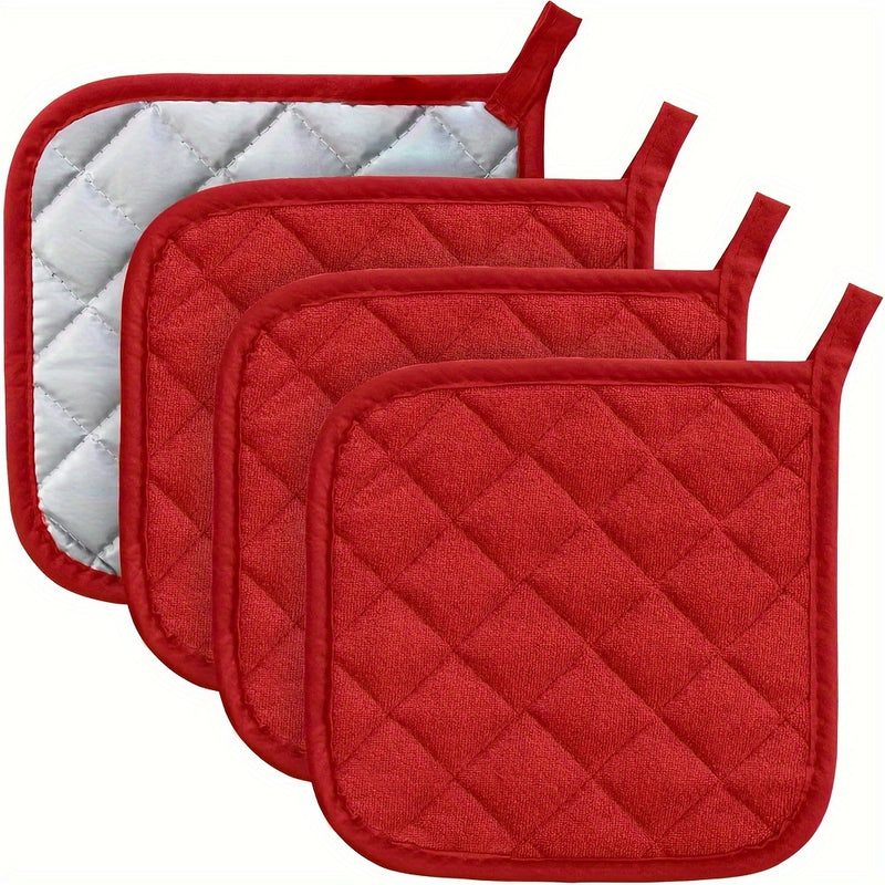 Conjunto de 4 rejillas para ollas de cocina, resistentes al calor, almohadillas calientes, trípode para cocinar y hornear en negro.