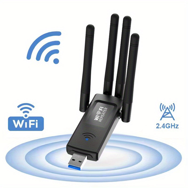 Repetidor inalámbrico USB WiFi de 300 Mbps, amplificador de señal WiFi 2.4G, extensor de red doméstica, amplificador de señal, extensor de red de largo alcance.