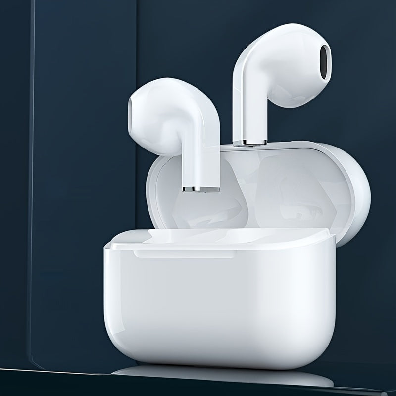 Último modelo de audífonos inalámbricos intraauriculares mini inteligentes con diseño cómodo, ideales para amantes de la música. Estos auriculares TWS ofrecen sonido estéreo 9D de alta fidelidad y capacidades de llamadas HD, compatibles con dispositivos