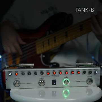Pedal de efectos de guitarra TANK-G Multi-Function | 36 presets editables | Conexión inalámbrica + monitorización de auriculares | Soporta grabación móvil | Batería recargable incorporada + interfaz de audio, pedal de efectos de guitarra