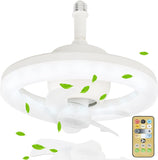 Ventilador de techo giratorio 360° 2 en 1 con luz y control remoto
