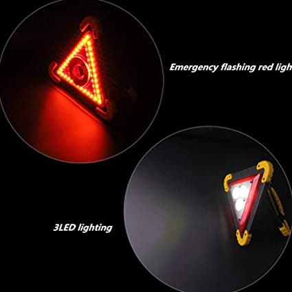 Triangulo de precaucion para autos con 4 modos de luz