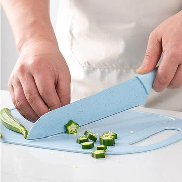 Set de 5 piezas de Cuchillos Con Base y Tabla