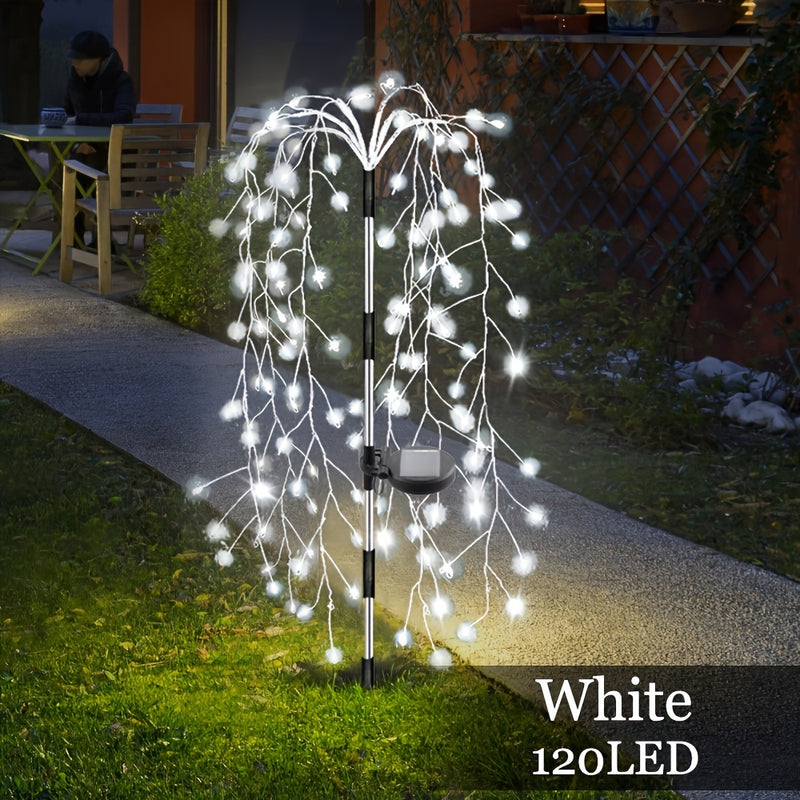 Luces de Fuegos Artificiales con Energía Solar - 1 pieza, 8 Modos, Duraderas, Ideales para Patio, Jardín, Camino, Fiesta, Camping, Picnic, Navidad, Ramadán, Halloween, Decoraciones de Acción de Gracias, Luz Solar para Césped