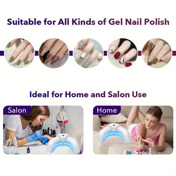 Lámpara de inducción retráctil en forma de U con forma de media luna, luz de arte de uñas, lámpara de gel con pantalla digital, 3 velocidades disponibles, portátil y plegable, regalo ideal para Halloween, Pascua, San Valentín, Acción de Gracias, etc.