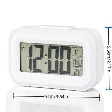 [Moda Multifuncional Reloj Despertador] Reloj Despertador de Moda Multifuncional - 1 pza Reloj de Oficina con Calendario Luminoso y Temporizador (Sin Batería)
