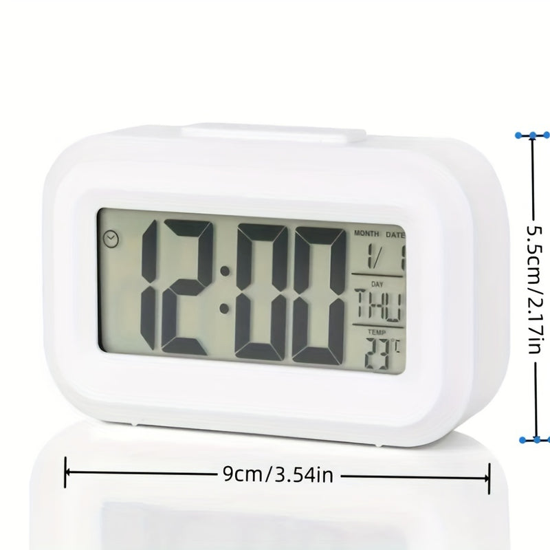[Moda Multifuncional Reloj Despertador] Reloj Despertador de Moda Multifuncional - 1 pza Reloj de Oficina con Calendario Luminoso y Temporizador (Sin Batería)