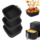 1 pieza de papel de silicona cuadrado reutilizable para freidor de aire, 20.32cm, para ollas de 4-7 QT, antiadherente, resistente al calor, perfecto para horno, microondas y accesorios de freidor de aire.