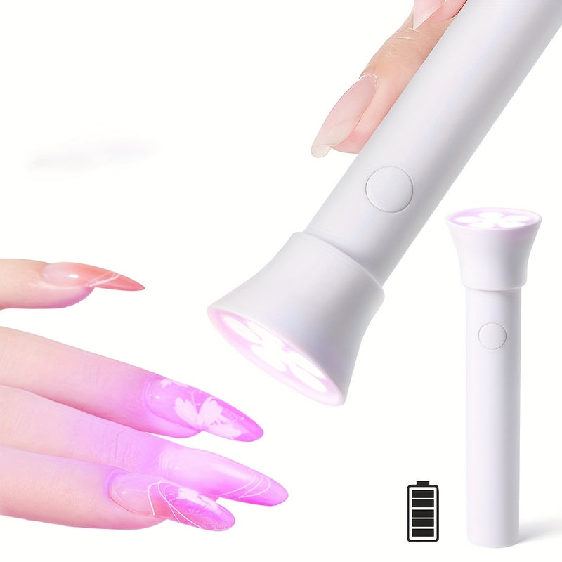 Secador de uñas portátil de 6 LED - Cargado por USB, mini lámpara redonda de mano para esmalte de gel y mejora de uñas, sin formaldehído, batería de litio recargable, ideal para manos, pies y uñas, herramienta de cuidado de uñas | Lámpara de uñas moderna