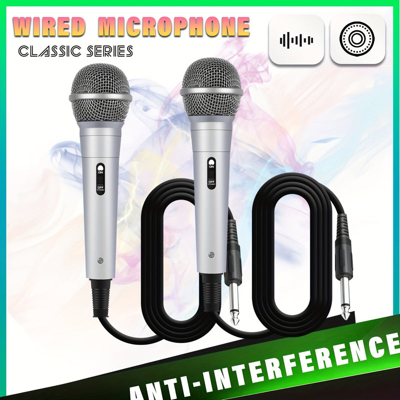 Micrófono dinámico profesional con cable, ideal para karaoke, canto e instrumentos musicales - Audio de alta calidad y uso versátil