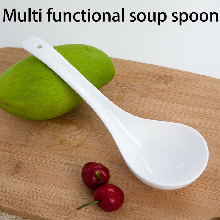 2025 Nuevo Diseño Cuchara Grande para Sopa - Mango Largo de Plástico Duradero y Ergonómica, Ideal para Hogar, Hoteles y Restaurantes - Perfecta para Sopas, Gachas, Arroz y Más, Herramienta Funcional, Construcción Robusta, Utensilio de Servir, Cocina Hote