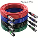 4 piezas, cable de micrófono de 7,62 metros, equipo profesional, cable XLR de alta calidad - XLR masculino a femenino para micrófono de escenario, modelo, temporada de graduación, día del padre, regalo de cumpleaños, cubierta protectora de PVC, cable de