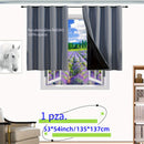 1pc Cortina Opaca de Lujo para Puerta - Color Sólido Intenso con Ojales en la Parte Superior, Diseño de Privacidad Completa para Dormitorio, Sala de Estar, Decoración de Oficina