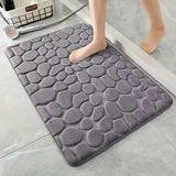 1 alfombra de baño de espuma con memoria, suave al tacto y de secado rápido, antideslizante, lavable a máquina, respaldo de poliéster, ligera y cómoda, ideal para baño, ducha o uso en interiores, fácil de limpiar y mantener