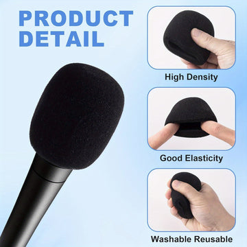 Juego de 8 parabrisas para micrófono de mano, filtros pop para micrófonos de estudio, micrófonos de mano inalámbricos y micrófonos de mano inalámbricos, cubiertas de micrófono diseñadas para cantar con micrófonos de mano.