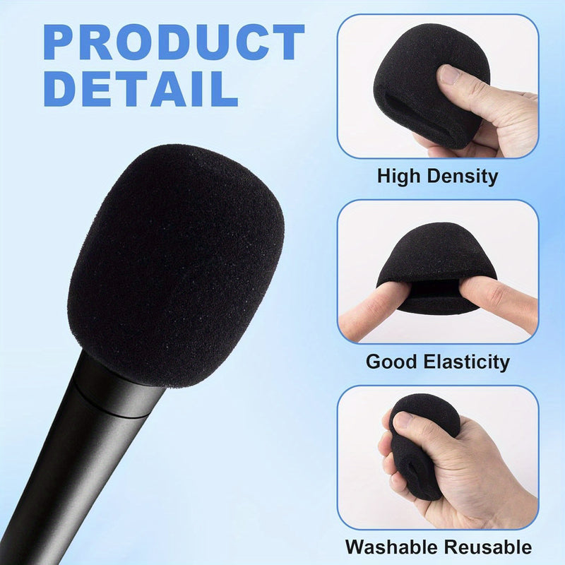 Juego de 8 parabrisas para micrófono de mano, filtros pop para micrófonos de estudio, micrófonos de mano inalámbricos y micrófonos de mano inalámbricos, cubiertas de micrófono diseñadas para cantar con micrófonos de mano.