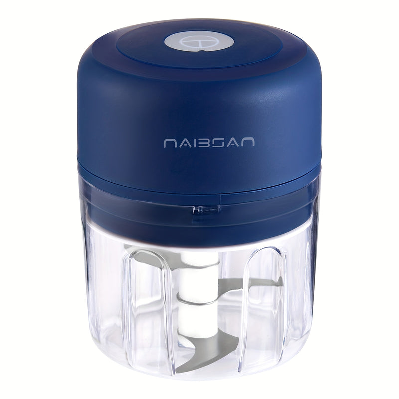 Trituradora de alimentos eléctrica Naibsan, molinillo de carne mini, hacedor de puré de ajo, carga USB, 5000rpm, capacidad de 251ml, gadget de cocina portátil para carne picada, verdura, cebolla, jengibre, chile, batería de litio recargable