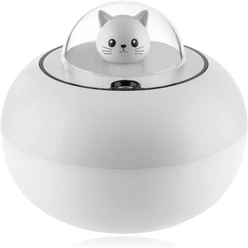 Mini Humidificador con Figura de Gato y Luces de Colores