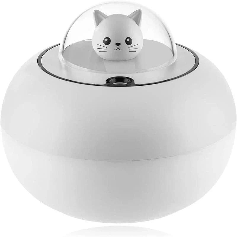 Mini Humidificador con Figura de Gato y Luces de Colores