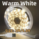 Tiras de Luz LED USB de Fácil Instalación - Alta Luminosidad, Cortables a Medida, Opciones de Blanco Cálido y Frío para Dormitorio, Cocina, Retroiluminación de TV, Flexibles, Adhesivas, Iluminación Nocturna, Decoración DIY