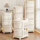 1 pieza de organizador de almacenamiento rectangular de polipropileno, cajón de varios niveles con ruedas, no, lavable a mano, material plástico, multiusos, para cocina, sala de estar, snacks y juguetes.