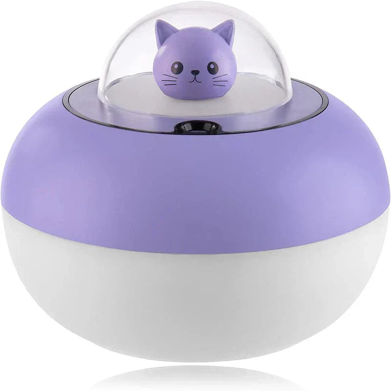 Mini Humidificador con Figura de Gato y Luces de Colores