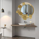 Nuevo estilo europeo moderno estilo personalidad dorado dormitorio sala de estar porche decoración de pared colgante espejo fondo pared hogar decoración suave